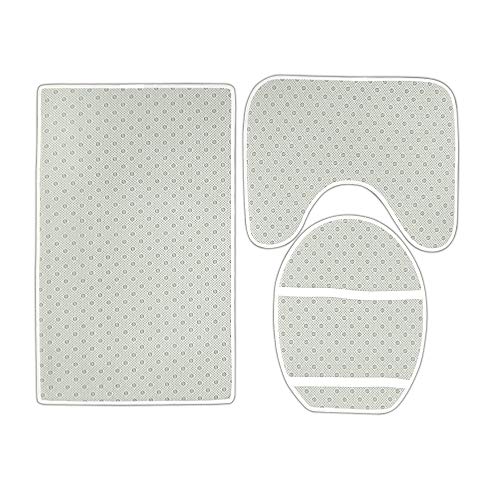 Rustic Farmhouse Bath Mat Set, Farm Teal Daisy Floral Flowers and Butterfly on Country Wooden Bathroom Mat Set with Non-Slip Bath Rug, Soft Toilet Lid Cover and Contour Mat, Turquoise Blue (Teal) - color: Teal