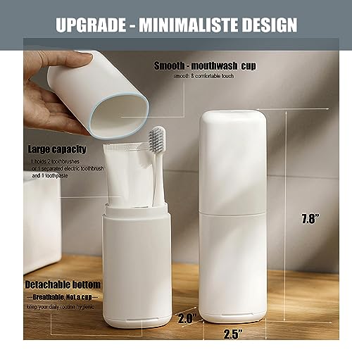 Toothbrush-Travel-Case-minimalist, Small-Toothbrush-Holder-Easy-Cleaning, Comfortable-Portable-Toothbrush Travel-Container-For-Camping-School-Trip