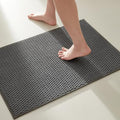 TYUU Bathroom Rugs Non Slip Washable, Super Absorbent Thin Bath Mat Small Quick Dry Low Pile Bathroom Rug, Dark Grey 20"x30" - color: Dark Grey, size: 1'8" X 2'6" (Rectangular)