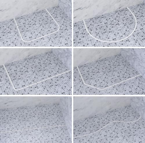 Duzzy 75 Inch Collapsible Shower Water Dam, Shower Threshold Water Stopper Barrier and Retention System and Keeps Water Inside Threshold Dry and Wet Separation, Suitable for Bathroom & Kitchen - color: Translucent, style: 75 Inch