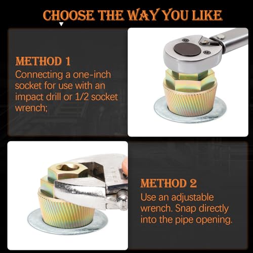 Bathtub Drain Remover Tool, 1-inch Socket Plating Coating Tub Drain Extractor, Remove The Old, Broken, Stubborn, Rusted Drain Tub Bathtub Stopper, Strong Grab Plumbing - size: 2-Pieces