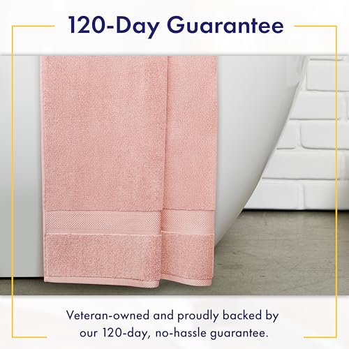 Alusa Home 100% Organic Zero-Twist Cotton Towels - GOTS Certified Luxury Bath Towels - Ultra Soft & Plush 700GSM Long-Staple Cotton - 6 Piece Towel Set (Blush Pink) - color: Blush, size: 6pc Towel Set