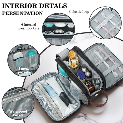 YOOLIFE Birthday Gifts for Men Travel Toiletry Bag for Men, Black M | Mens Toiletryl Bag, Travel Toiletry Bag, Gifts for Men Women, Gifts for Father Boyfriend Husband, Travel Essentials, Dopp Kit - color: Black, style: M