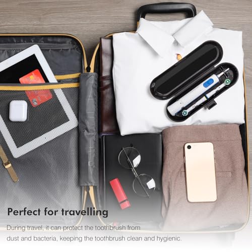 Nincha Electric Toothbrush Travel Case for Oral B & Philips Sonicare,Black - color: Black