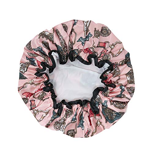 allydrew Wild Side Reusable Women's Waterproof Shower Caps for Long Hair, Pink Keychains - color: Pink Keychains