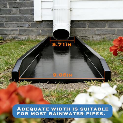 JMBay Metal Rain Gutter Downspout Splash Block, Durable Gutter Downspout Extension/Extender for Rain Water Drainage, Height-Adjustable Heavy Duty Gutter Splash Guard Suitable for Most House Courtyard