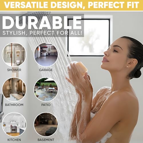 4 ¼” Brushed Light Gold Snap-in Shower Drain Cover - Gold Replacement - 4.25" OD Shower Drain Strainer - Easy Install - Premium Round Shower Drain Cover - Solid Brass Construction - color: Light Gold