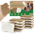 LILAC Natural Cellulose Sponges for Dishes - Ergonomic Non-Scratch Kitchen Scrub Sponges - 100% Biodegradable & Eco-Friendly Cleaning Sponges for Non-Stick Cookware, Bathroom & Household (10 Pack) - size: 10 Pack