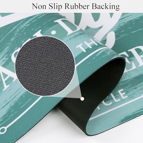 Pauwer Laundry Room Rug Runner 20"x60" Waterproof Rubber Laundry Mat Non Slip Kitchen Mats for Floor Washable Floor Mat Runner Rug for Farmhouse Mudroom Washroom Bathroom Decor - color: Blue, size: 1'8" x 5'