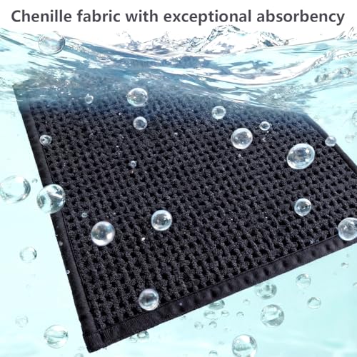 Bathroom Rugs Non Slip Washable, Super Absorbent Thin Bath Mat for Small Quick Dry Low Pile Bathroom Rug, (Black, 36″x24″) - color: Black, size: 2' x 3' (36″x24″)