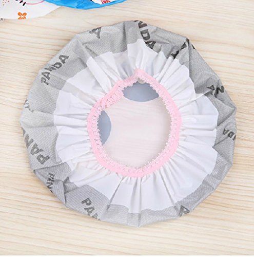 Cute Cartoon Waterproof Elastic Shower Cap Bath Cap,Pack of 3 Pcs(Panda+Elephant+Lion)