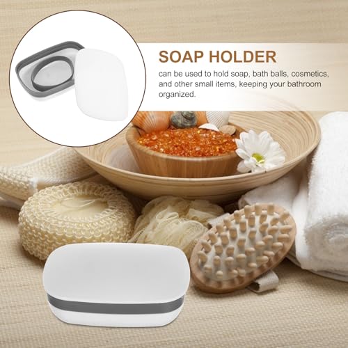 DOITOOL Travel Soap Case Bar Soap Container with Lid and Sponge Strap Portable for Camping Gym and Household Use 2 Sets