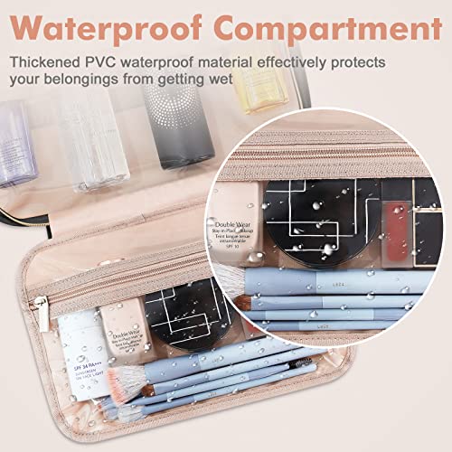 Wedama Toiletry Bag for Women, Medium Cosmetic Travel Bag, Hanging Toiletry Bag for Bathroom, Thickened PVC Waterproof Makeup Bag, Toiletries Bag for Travel Business Trips and Camping, Black - color: Black, size: Medium, style: Minimalist