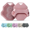 Silicone Shower Scrubber for Body – Exfoliating Loofah Alternative, Zinc & Silver-Infused, Hygienic & Gentle for Sensitive Skin, Durable & Long-Lasting Body Scrubber for Women - Rose Pink - color: Rose Pink