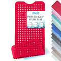 SlipX Solutions Power Grip Bathtub Safety Mat | Precision Grip Technology for Longer, Stronger, & Softer Wet Surface Protection | Clear Red 39"x16" - color: Clear Red