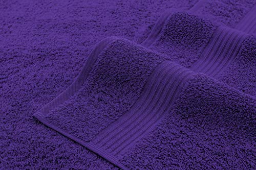 American Bath Towels 100% Cotton 6 Piece Turkish Towel Set, Ultra Soft Absorbent Bathroom Towels, 2 Bath Towel 2 Hand Towels 2 Washcloths, Purple - color: Purple, size: 6 Piece Towel Set XL