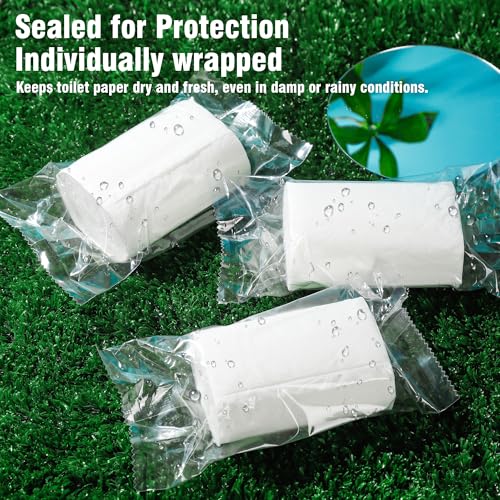 Travel Toilet Paper 6 Rolls – Coreless & Individually Wrapped, Compact Packable Tissue for Camping, RV, Hiking, Outdoor Trips, Waterproof Portable Bathroom Tissue (6)