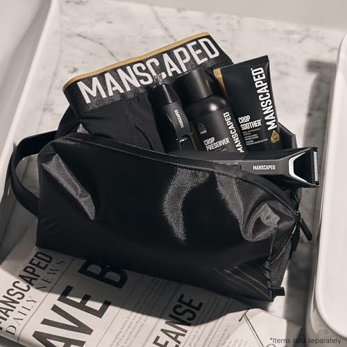MANSCAPED® The Shed 2.0 Toiletry Bag, Premium Quality Men's Travel Bag, Stylish Organization and Hassle-Free On-The-Go Kit, Water-Resistant to Protect Your Grooming Tools & Accessories