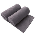 JML Microfiber Bath Towel 2 Pack(30" x 60"), Oversized Thick Towels, Soft, Super Absorbent and Fast Drying, No Fading Multipurpose Use for Sports, Travel, Fitness, Yoga, 30 in 60 in, Grey Count | Microfiber, Hanging Loop, Oversized, Soft & Absorbent, Fast