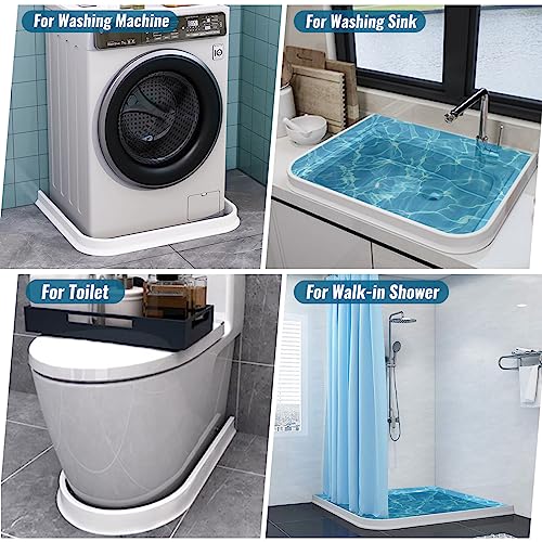 3" High Shower Threshold Water Dam 120" Long Collapsible Shower Water Splash Guard Self-adhesive Shower Barrier Bath Water Stopper To Keep Dry and Wet Separation Bathroom Kitchen (10Ft) - style: 10 ft