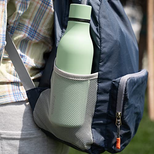 BJPKPK Insulated Water Bottles, 18 oz Stainless Steel Metal Water Bottle with Strap, BPA Free Leak Proof Jugs, Mugs, Flasks, Reusable Thermal Flasks for Sports & Travel, Macaron Green - color: Macaron Green, size: 18 Ounces, style: 18oz