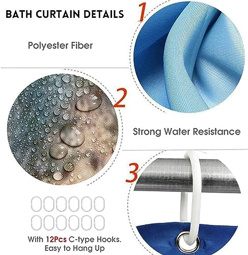 4Pcs Halloween Shower Curtain Set Hocus Pocus Witch Shower Curtain for Halloween Bathroom Decor with Anti-Slip Waterproof Bathtub Bathroom Rugs Toilet Lid Cover, 12 Hooks (Witch)