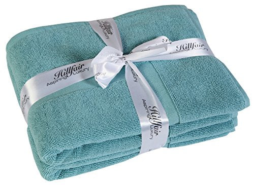 HILLFAIR 900 GSM-Hotel-Spa Tub-Shower Bath Floor Towels - (2 Pack, Sea Green, 21 Inch by 34 Inch) - 100% Cotton Floor Towels Machine Washable Cotton Terry Bath mat Rugs - 2 piece Towel Set - color: Sea Green, size: 2 Piece Towel Set