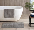 Eddie Bauer - Bathroom Rug, 100% Soft Plush Tufted Cotton Bath Rug, Highly Absorbent, Quick-Dry, and Skid-Resistant Backing (Logan Chrome Grey, 2 Piece) - color: Chrome Grey, style: 2 Piece