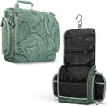 VENTURE 4TH Hanging Travel Toiletry Bag for Women & Men – Large Toiletry Organizer with 17 Compartments, Removable TSA Pouch, Travel Wash Bag for Toiletries, Makeup & Shaving Kit (Green Leaves) - color: Green Leaves
