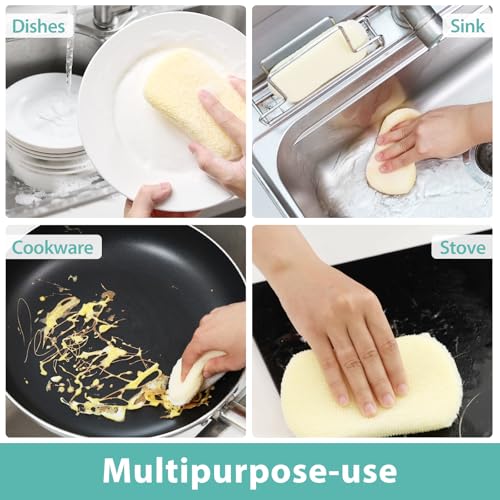 Mr. Scrub Sponges Kitchen Scrub Dish Sponge Scouring Pad, 6 Pack Cleaning Brush Scrubber Supplies for Soap, Dishwashing Dinnerware Sets Pan Pot Glass Dishwasher Sink Bathroom Towels Cloth Rags Holder - size: 6 Pack