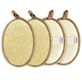 YIQINGJIE Natural Loofah Sponge Exfoliating Body Scrubber(4 Packs),Made with Eco-Friendly and Biodegradable Soft Shower Luffa Sponge, Loofah for Women and Men, Brown - style: Bag