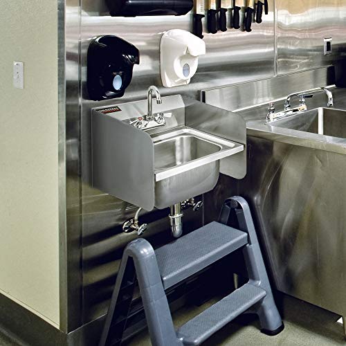 DuraSteel Stainless Steel Sink Splash Guard - 26" x 12" Wall Mount Commercial Kitchen Shield - Kitchen Safety & Hygiene Cooking Splatter Screen - Ideal for Hand Sinks, Prep Sink, Utility Sink - size: 26 x 12 inch Wall Mount
