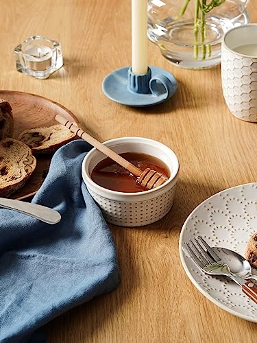 LE TAUCI Ramekins 6 oz, Ramiken for Creme Brulee, Lava Cake,Pudding, Souffle, Small Sauce Bowl,Ceramic Baking Dishes- 4 inch, Set of 4, Arctic White - color: Arctic White, size: 6 oz
