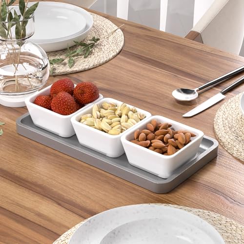 Weenson Bathroom Vanity Tray for Perfume Makeup Jewelry Decor Candle, Bamboo Kitchen Tray for Soap Dispenser Spice, Coffee, Toilet Tank Tray Nightstand Silver 11.81”L x 6.1”W x 0.79”H - color: Silver, size: 11.8" x 6.1" x 0.8"
