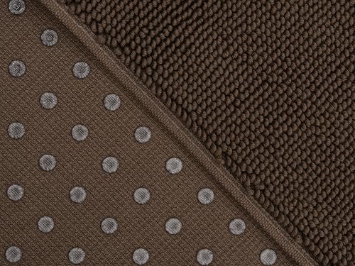 Cotton Paradise 100% Cotton Turkish Bathmat Rug, Soft Absorbent Quick Dry Non Slip, 17x24 Bathmat Rug, Chocolate Brown - color: Chocolate Brown, size: 1 PC 17x24"