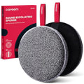 Caveem Exfoliating Body Scrubber, Bath and Body Scrub Buffer, Body Exfoliator for Remove Dead Skin, Gentle and Rough Lightweight Sponge for Shower (2 Pack) - style: Round and Dual-Sided Exfoliation
