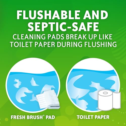 Scrubbing Bubbles Flushable Toilet Bowl Wand Cleaner Refills, Fresh Brush Cleaner Toilet Refill Pads, Removes Limescale & Odors, Citrus Scent, 20 Count (Pack of 1) - size: 20 Count (Pack of 1), style: Refill