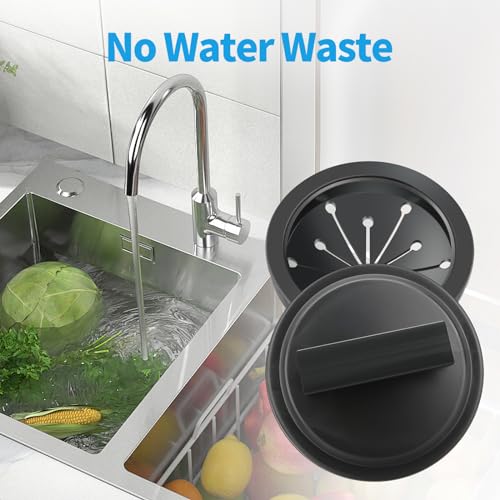 3 Inch Garbage Disposal Splash Guard with Garbage Disposal Cover for Sink, Rubber Garbage Disposal Drain Cover and Food Waste Disposal Splash Guard for Whirlaway, Waste King, and GE Models - color: Black 1+1
