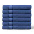 COTTON CRAFT Ultra Soft Hand Towels - 6 Pack Luxury Hand Towels - 100% Cotton Plush Absorbent 580 GSM Large Towel - Quick Dry Durable Machine Washable - Bathroom Kitchen Gym Spa - 16 x 28 - Blue - color: Blue, size: 6 Pack Hand Towels