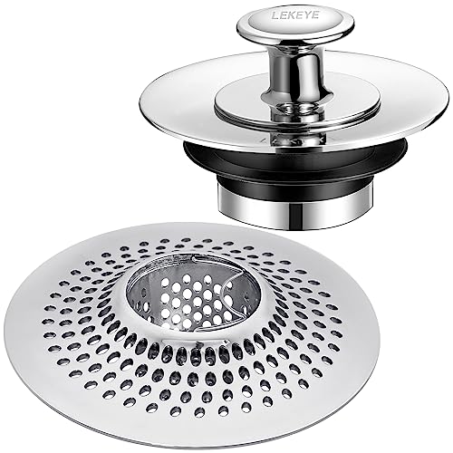 LEKEYE Shower Drain Hair Catcher | Bathtub Stopper/Strainer Stainless Steel Drain Protector - color: Stainless Steel