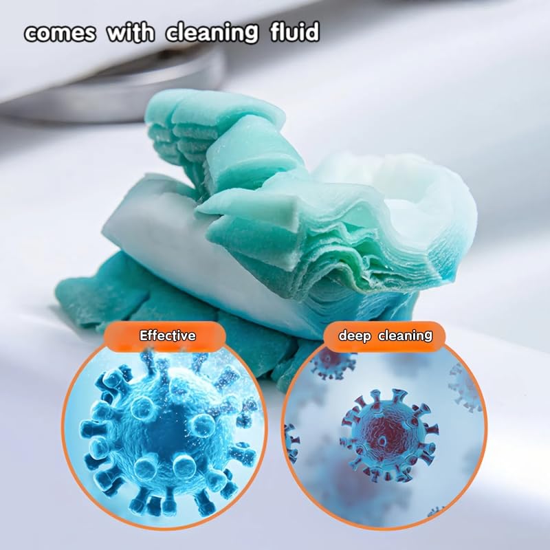 White Swan-Shaped Disposable Toilet Brush,Toilet Bowl Brush and Holder with Cleaner Refill Pads, Brush Toilet Wand Starter Kit,1 Wand + 30 Refills(Flushable) + 1 Stand