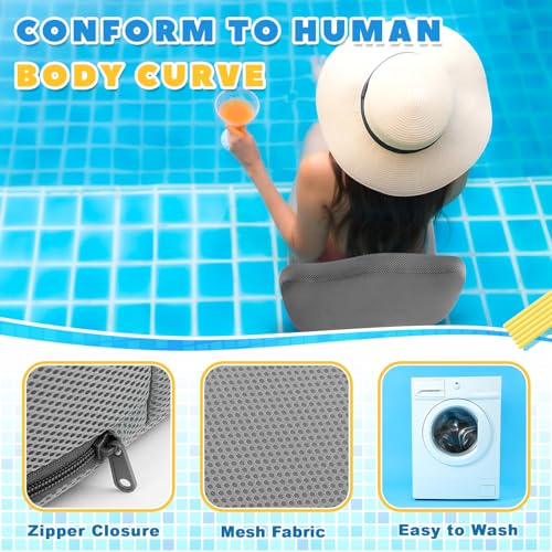 Yerliker 1 Pcs Foldable Hot Tub Booster Seat for Adults Adjustable 2 Heights up to 6.3", Weighted Booster Seat 3D Air Mesh Hot Tub Accessories Quick Dry Micro Dot Non Slip for Spa Bathtub Pool (Gray) - color: Grey