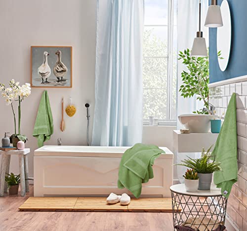 Utopia Towels 8 Piece Luxury Towel Set – Majestic Plush, Super Absorbent & Quicker-to-Dry, Thick 100% Ring Spun Cotton Towels for Bathroom, Spa & Hotel – 2 Bath, 2 Hand, 4 Washcloths, Sage Green - color: Sage Green, size: 8 Pieces Towel Set