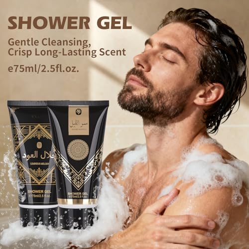 Gifts for Men,Bath Set with Woody Scented Spa Gifts, Christmas Birthday Self Skin Care Set for Men, Spa Gift Baskets for Him, 2 IN 1 Men's Spa Kit Gifts for Bath Spa（2 Sets）