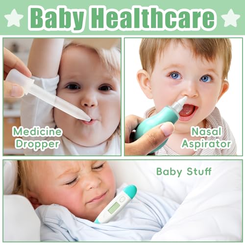 Qunlions life Baby Grooming Kit for Boys Girls Safety Newborn Nursery Essentials Grooming Set Gift for First-time Parents, Green 18 in 1 - style: Green 18 in 1
