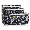 HIONXMGA TSA Approved Toiletry Bag, Set of 3 Clear Travel Toiletry Bag Quart Size Zipper Travel Pouch, Waterproof Makeup Cosmetic Bag for Women Men Kids Toiletries Carry on, Petals - color: Petals, Mixed Sizes
