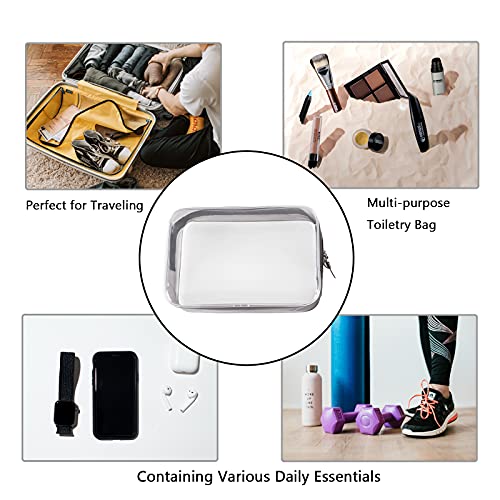 Buminee Clear Pouch Small, 6.6"x2.3"x4.7" TSA Approved Toiletry Bag, Travel Bags for Toiletries, Cosmetic Bag for Women and Men - 1 Pack Black - color: black 1 Pack