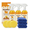 Beeswax Wood Polish Spray, 2026 Upgrade Natural Beeswax Essential Oils Wax, Bees Wax Furniture Polish and Cleaner Kit with Sponge and Towel for Wood Furniture Floors Living Room Kitchen (3 PCS) - color: 3 PCS