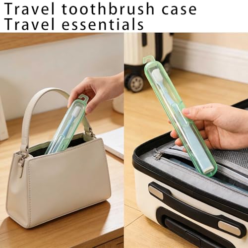 4 Pack Toothbrush Travel Case, Breathable Small and lightweight Toothbrush Holders - Compact Toothbrush Organizer for Travel, Vacation, Camping, Gym, Business Trips, Office, Cruise