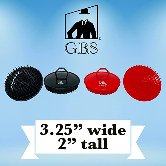 G.B.S Scalp Exfoliator 4 Pack - Shampoo Brush, Scalp Scrubber for Dandruff Removal, Massager & Hair Exfoliator - Red & Black - color: 2red/2black